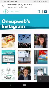 oneupweb instagram category landing page