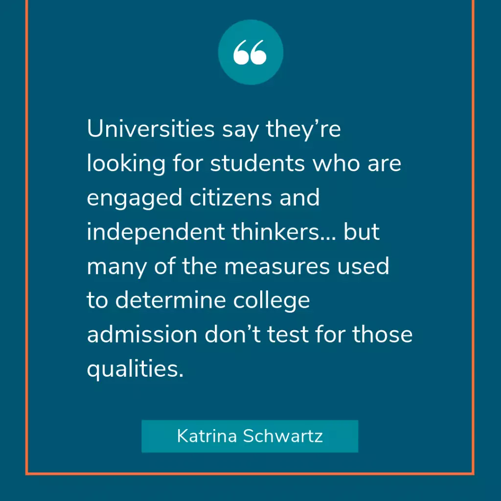 Quote from Katrina Schwartz says, 